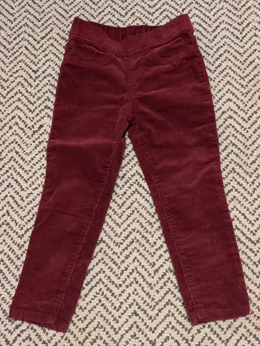 H&M Girls' Maroon Corduroy Leggings